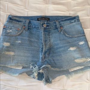 Abercrombie Distressed Denim Shorts